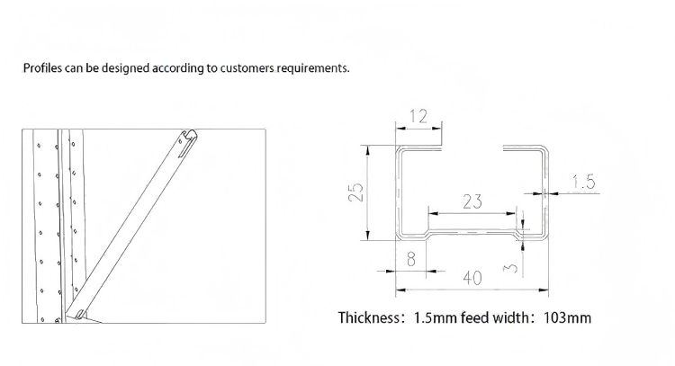 Rack Bracing Roll Forming Machine