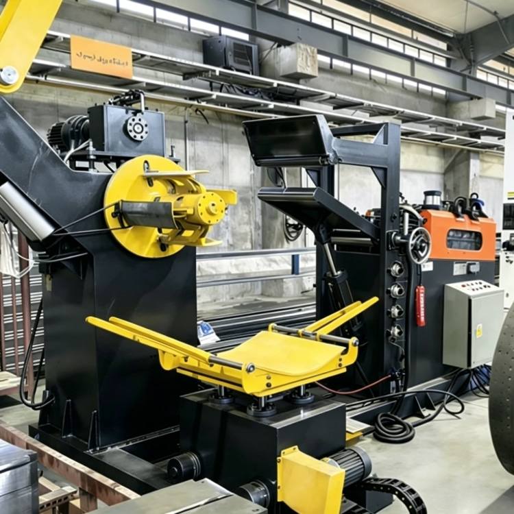 Shelf Rack Roll Forming Machine, a high-precision industrial equipment specialized in mass production of shelf rack uprights. The machine features a robust steel frame, integrated PLC control system with touchscreen interface, and multi-station forming rolls, showing its compact and professional structure. It is widely used in manufacturing high-quality structural components for industrial warehouses, commercial storage racks and logistics centers, with stable performance and high production efficiency.