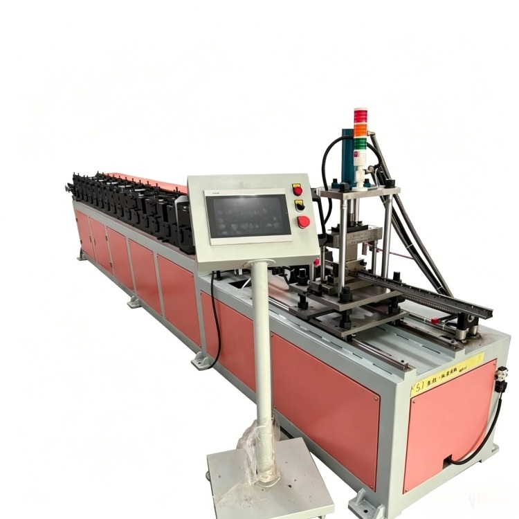 Xinnuo Butterfly Holes Upright Roll Forming Machine is full-automatic rack column production line with PLC control & integrated punching-forming-cutting, fabricating bolt-free butterfly-hole uprights from 1.2&ndash;1.5mm galvanized/carbon steel for retail and warehouse light storage shelves.