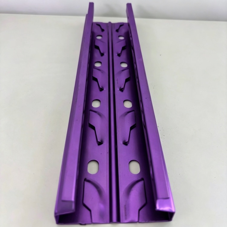 Xinnuo Butterfly Holes Upright Roll Forming Machine is full-automatic rack column production line with PLC control & integrated punching-forming-cutting, fabricating bolt-free butterfly-hole uprights from 1.2&ndash;1.5mm galvanized/carbon steel for retail and warehouse light storage shelves.