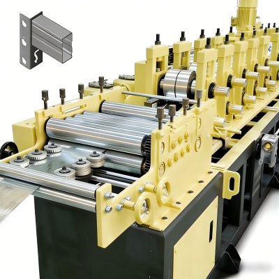 Automatic Box Beam Roll Forming Line Storage Rack Roll Forming Machine